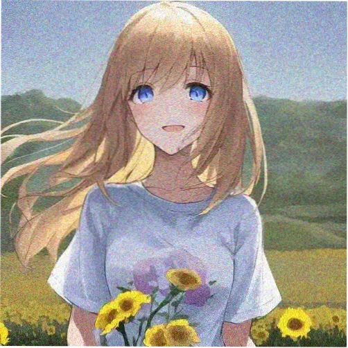 雾粉双马尾动漫头像，适合女生使用
